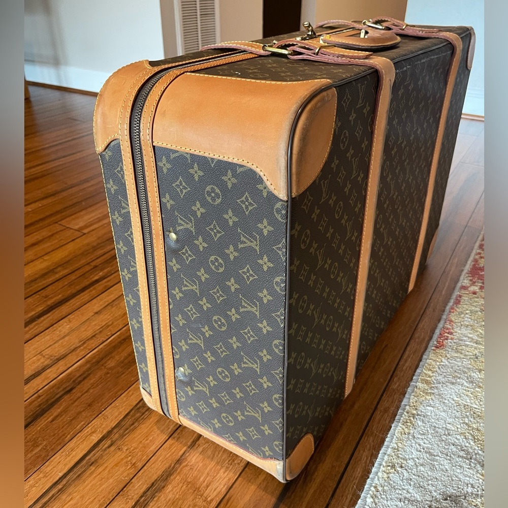 Louis Vuitton Monogram Travel Suitcase in Brown and Tan - Picture 2 of 7